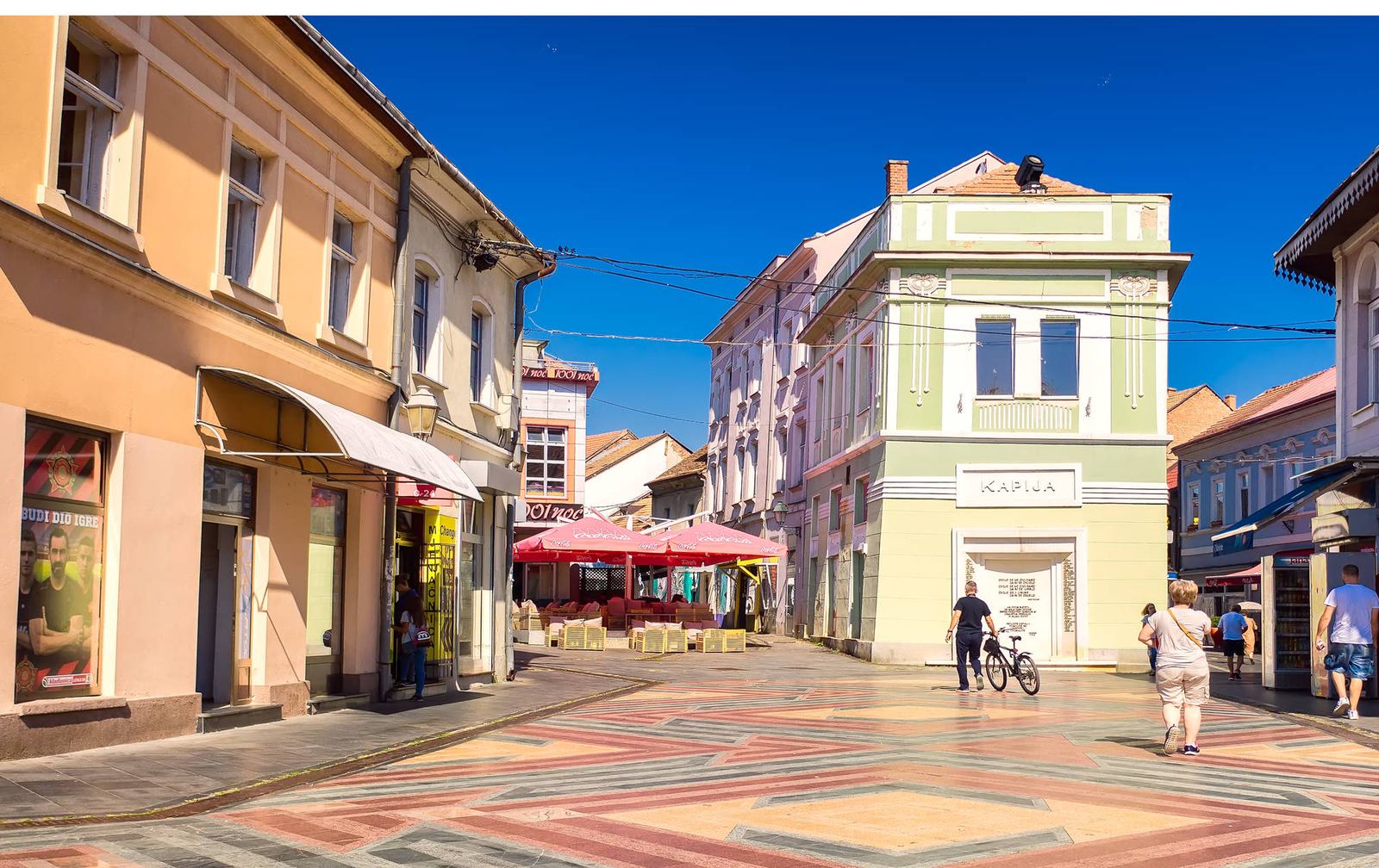 The Kapija on the Korzo: a pale green corner building in the old town