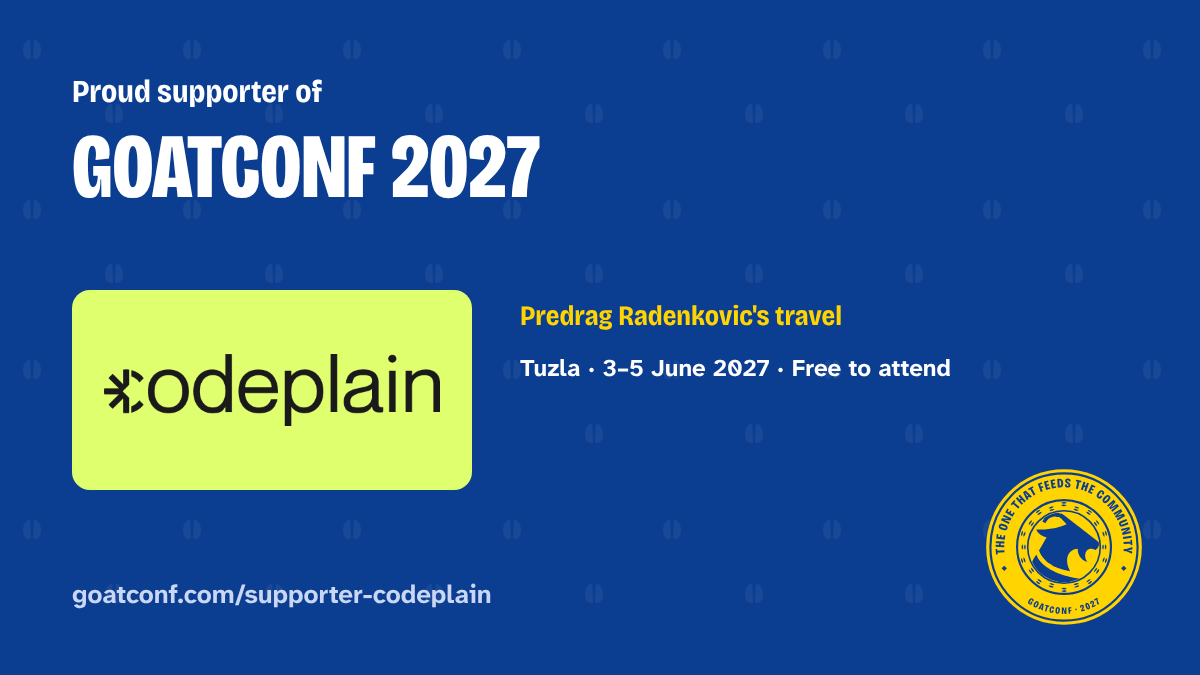 *codeplain, proud supporter of GoatConf 2027