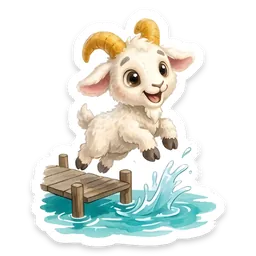 A jump into the lake